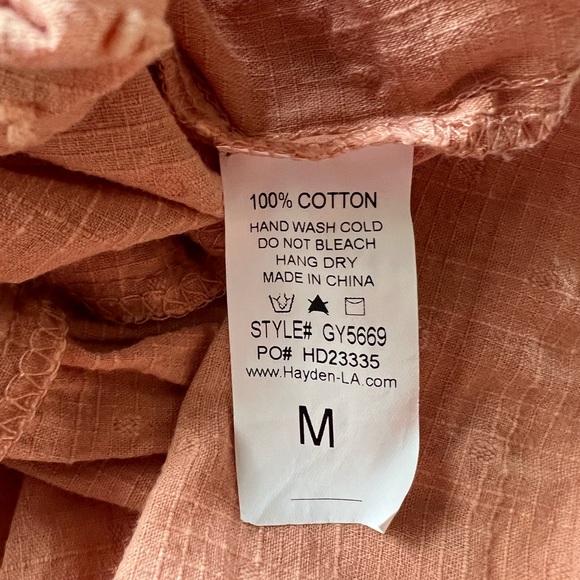 Hayden Girls Swiss Dot Smocked Bodice Ruffled Top, size M - Picture 7 of 8